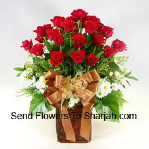 <b>Product Description</b><br><br>24 Red Roses And 12 White Gerberas With Seasonal Fillers In A Vase<br><br><b>Delivery Information</b><br><br>* The design and packaging of the product can always vary and is subject to the availability of flowers and other products available at the time of delivery.<br><br>* The "Time selected is treated as a preference/request and is not a fixed time for delivery". We only guarantee delivery on a "Specified Date" and not within a specified "Time Frame".