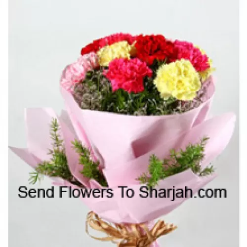 <b>Product Description</b><br><br>Bunch Of 12 Mixed Colored Carnations With Seasonal Fillers<br><br><b>Delivery Information</b><br><br>* The design and packaging of the product can always vary and is subject to the availability of flowers and other products available at the time of delivery.<br><br>* The "Time selected is treated as a preference/request and is not a fixed time for delivery". We only guarantee delivery on a "Specified Date" and not within a specified "Time Frame".