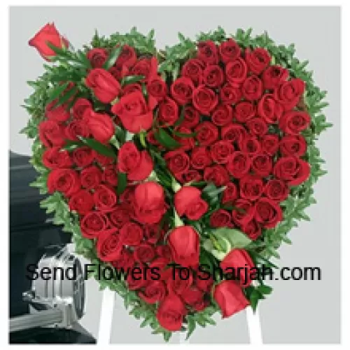 <b>Product Description</b><br><br>A Beautiful Heart Shaped Arrangement Of 100 Red Roses<br><br><b>Delivery Information</b><br><br>* The design and packaging of the product can always vary and is subject to the availability of flowers and other products available at the time of delivery.<br><br>* The "Time selected is treated as a preference/request and is not a fixed time for delivery". We only guarantee delivery on a "Specified Date" and not within a specified "Time Frame".