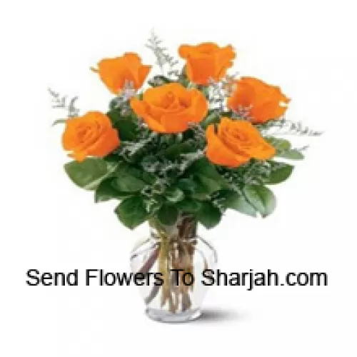 <b>Product Description</b><br><br>6 Yellow Roses With Some Ferns In A Glass Vase<br><br><b>Delivery Information</b><br><br>* The design and packaging of the product can always vary and is subject to the availability of flowers and other products available at the time of delivery.<br><br>* The "Time selected is treated as a preference/request and is not a fixed time for delivery". We only guarantee delivery on a "Specified Date" and not within a specified "Time Frame".