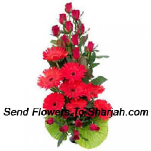<b>Product Description</b><br><br>Basket Of Red Roses And Red Gerberas<br><br><b>Delivery Information</b><br><br>* The design and packaging of the product can always vary and is subject to the availability of flowers and other products available at the time of delivery.<br><br>* The "Time selected is treated as a preference/request and is not a fixed time for delivery". We only guarantee delivery on a "Specified Date" and not within a specified "Time Frame".