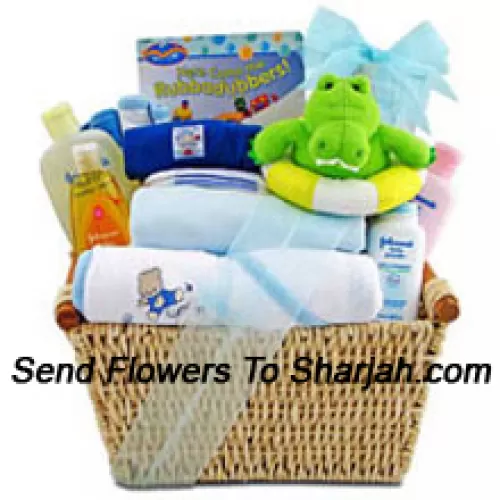 <b>Product Description</b><br><br>New Born Kit For A Boy Having All The Essential Products Like Toiletries etc.<br><br><b>Delivery Information</b><br><br>* The design and packaging of the product can always vary and is subject to the availability of flowers and other products available at the time of delivery.<br><br>* The "Time selected is treated as a preference/request and is not a fixed time for delivery". We only guarantee delivery on a "Specified Date" and not within a specified "Time Frame".