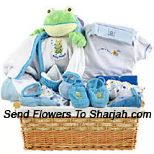 <b>Product Description</b><br><br>New Born Clothes For A Baby Boy<br><br><b>Delivery Information</b><br><br>* The design and packaging of the product can always vary and is subject to the availability of flowers and other products available at the time of delivery.<br><br>* The "Time selected is treated as a preference/request and is not a fixed time for delivery". We only guarantee delivery on a "Specified Date" and not within a specified "Time Frame".