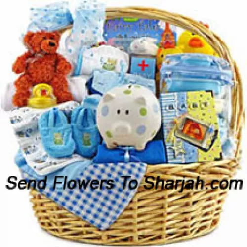 <b>Product Description</b><br><br>A Kit Having Both The Clothes And Essential Products Like Toiletries etc. This Is A Perfect Gift For A Newly Born Boy<br><br><b>Delivery Information</b><br><br>* The design and packaging of the product can always vary and is subject to the availability of flowers and other products available at the time of delivery.<br><br>* The "Time selected is treated as a preference/request and is not a fixed time for delivery". We only guarantee delivery on a "Specified Date" and not within a specified "Time Frame".