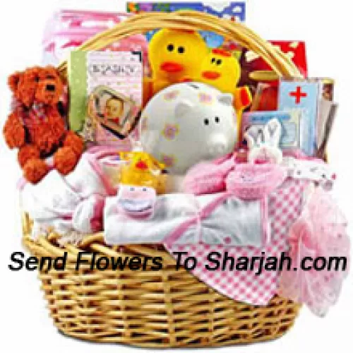 <b>Product Description</b><br><br>A Kit Having Both The Clothes And Essential Products Like Toiletries etc. This Is A Perfect Gift For A Newly Born Girl<br><br><b>Delivery Information</b><br><br>* The design and packaging of the product can always vary and is subject to the availability of flowers and other products available at the time of delivery.<br><br>* The "Time selected is treated as a preference/request and is not a fixed time for delivery". We only guarantee delivery on a "Specified Date" and not within a specified "Time Frame".