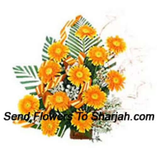 <b>Product Description</b><br><br>Basket Of 12 Yellow Colored Gerberas With Fillers<br><br><b>Delivery Information</b><br><br>* The design and packaging of the product can always vary and is subject to the availability of flowers and other products available at the time of delivery.<br><br>* The "Time selected is treated as a preference/request and is not a fixed time for delivery". We only guarantee delivery on a "Specified Date" and not within a specified "Time Frame".