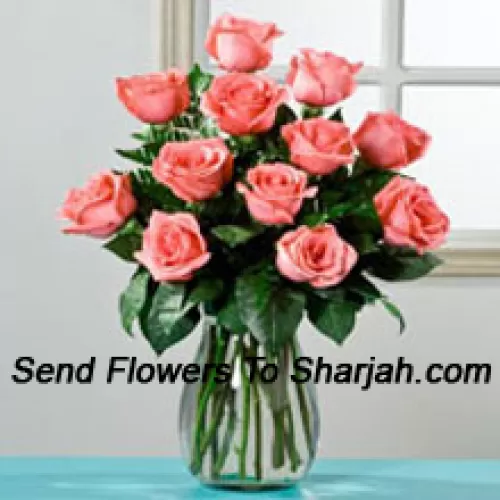 <b>Product Description</b><br><br>12 Pink Roses In A Vase<br><br><b>Delivery Information</b><br><br>* The design and packaging of the product can always vary and is subject to the availability of flowers and other products available at the time of delivery.<br><br>* The "Time selected is treated as a preference/request and is not a fixed time for delivery". We only guarantee delivery on a "Specified Date" and not within a specified "Time Frame".