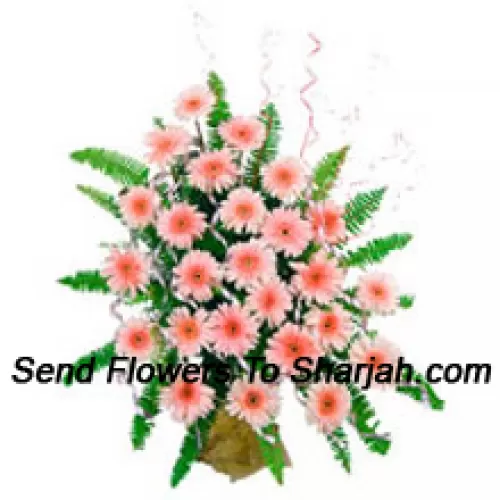 <b>Product Description</b><br><br>Basket Of 24 Pink Colored Gerberas<br><br><b>Delivery Information</b><br><br>* The design and packaging of the product can always vary and is subject to the availability of flowers and other products available at the time of delivery.<br><br>* The "Time selected is treated as a preference/request and is not a fixed time for delivery". We only guarantee delivery on a "Specified Date" and not within a specified "Time Frame".