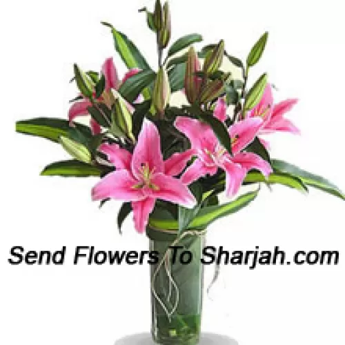 <b>Product Description</b><br><br>Pink Colored Lilies In A Vase<br><br><b>Delivery Information</b><br><br>* The design and packaging of the product can always vary and is subject to the availability of flowers and other products available at the time of delivery.<br><br>* The "Time selected is treated as a preference/request and is not a fixed time for delivery". We only guarantee delivery on a "Specified Date" and not within a specified "Time Frame".