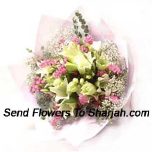 <b>Product Description</b><br><br>Bunch Of Cream Colored Tulips With Fillers<br><br><b>Delivery Information</b><br><br>* The design and packaging of the product can always vary and is subject to the availability of flowers and other products available at the time of delivery.<br><br>* The "Time selected is treated as a preference/request and is not a fixed time for delivery". We only guarantee delivery on a "Specified Date" and not within a specified "Time Frame".