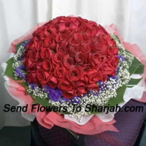 <b>Product Description</b><br><br>Bunch Of 100 Red Roses With Fillers<br><br><b>Delivery Information</b><br><br>* The design and packaging of the product can always vary and is subject to the availability of flowers and other products available at the time of delivery.<br><br>* The "Time selected is treated as a preference/request and is not a fixed time for delivery". We only guarantee delivery on a "Specified Date" and not within a specified "Time Frame".