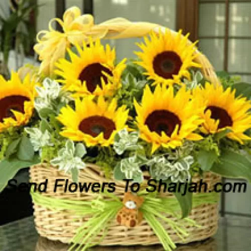 <b>Product Description</b><br><br>Basket Of Sunflowers<br><br><b>Delivery Information</b><br><br>* The design and packaging of the product can always vary and is subject to the availability of flowers and other products available at the time of delivery.<br><br>* The "Time selected is treated as a preference/request and is not a fixed time for delivery". We only guarantee delivery on a "Specified Date" and not within a specified "Time Frame".