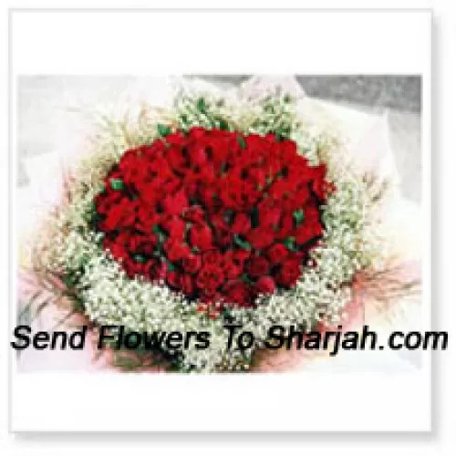 <b>Product Description</b><br><br>Bunch Of 100 Red Roses<br><br><b>Delivery Information</b><br><br>* The design and packaging of the product can always vary and is subject to the availability of flowers and other products available at the time of delivery.<br><br>* The "Time selected is treated as a preference/request and is not a fixed time for delivery". We only guarantee delivery on a "Specified Date" and not within a specified "Time Frame".