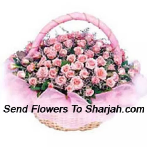 <b>Product Description</b><br><br>Round Basket Of 50 Pink Roses<br><br><b>Delivery Information</b><br><br>* The design and packaging of the product can always vary and is subject to the availability of flowers and other products available at the time of delivery.<br><br>* The "Time selected is treated as a preference/request and is not a fixed time for delivery". We only guarantee delivery on a "Specified Date" and not within a specified "Time Frame".