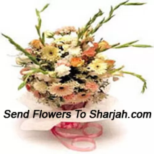 <b>Product Description</b><br><br>Bunch Of Assorted Flowers Including Daisies and Gladiolus<br><br><b>Delivery Information</b><br><br>* The design and packaging of the product can always vary and is subject to the availability of flowers and other products available at the time of delivery.<br><br>* The "Time selected is treated as a preference/request and is not a fixed time for delivery". We only guarantee delivery on a "Specified Date" and not within a specified "Time Frame".