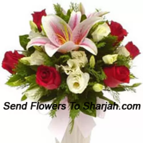 <b>Product Description</b><br><br>Bunch Of Lilies And Roses<br><br><b>Delivery Information</b><br><br>* The design and packaging of the product can always vary and is subject to the availability of flowers and other products available at the time of delivery.<br><br>* The "Time selected is treated as a preference/request and is not a fixed time for delivery". We only guarantee delivery on a "Specified Date" and not within a specified "Time Frame".