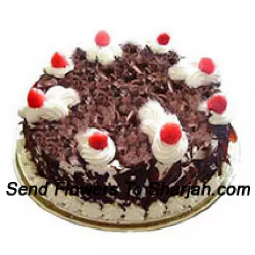 <b>Product Description</b><br><br>1/2 Kg (1.1 Lbs) Black Forest Cake<br><br><b>Delivery Information</b><br><br>* The design and packaging of the product can always vary and is subject to the availability of flowers and other products available at the time of delivery.<br><br>* The "Time selected is treated as a preference/request and is not a fixed time for delivery". We only guarantee delivery on a "Specified Date" and not within a specified "Time Frame".