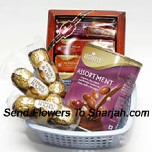<b>Product Description</b><br><br>3 Small Packs Of 3 Pcs Ferrero Rocher Accompanied With Two Boxes Of Imported Vochelle Chocolate (This Product Needs To Be Accompanied With The Flowers. Also Note That We Will Replace Vochelle With Any Other Chocolates Of Equal Value In Case Of Non-Availability)<br><br><b>Delivery Information</b><br><br>* The design and packaging of the product can always vary and is subject to the availability of flowers and other products available at the time of delivery.<br><br>* The "Time selected is treated as a preference/request and is not a fixed time for delivery". We only guarantee delivery on a "Specified Date" and not within a specified "Time Frame".