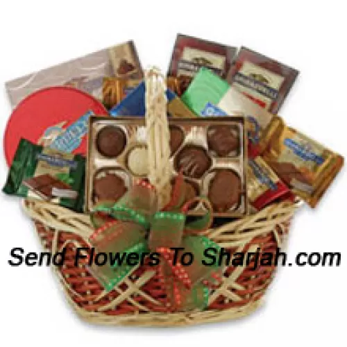 <b>Product Description</b><br><br>Medium Sized Basket Of Assorted Chocolates<br><br><b>Delivery Information</b><br><br>* The design and packaging of the product can always vary and is subject to the availability of flowers and other products available at the time of delivery.<br><br>* The "Time selected is treated as a preference/request and is not a fixed time for delivery". We only guarantee delivery on a "Specified Date" and not within a specified "Time Frame".