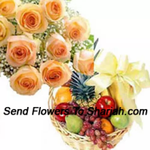 <b>Product Description</b><br><br>Bunch Of 12 Orange Roses With 3 Kg Fresh Fruit Basket<br><br><b>Delivery Information</b><br><br>* The design and packaging of the product can always vary and is subject to the availability of flowers and other products available at the time of delivery.<br><br>* The "Time selected is treated as a preference/request and is not a fixed time for delivery". We only guarantee delivery on a "Specified Date" and not within a specified "Time Frame".