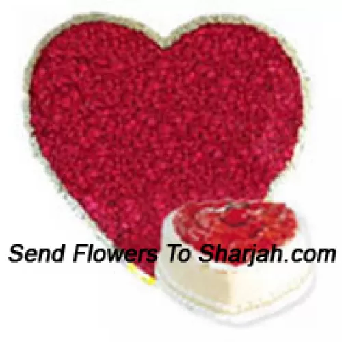 <b>Product Description</b><br><br>Heart Shaped Arrangement Of 200 Red Roses Along With Heart Shaped Pineapple Cake<br><br><b>Delivery Information</b><br><br>* The design and packaging of the product can always vary and is subject to the availability of flowers and other products available at the time of delivery.<br><br>* The "Time selected is treated as a preference/request and is not a fixed time for delivery". We only guarantee delivery on a "Specified Date" and not within a specified "Time Frame".
