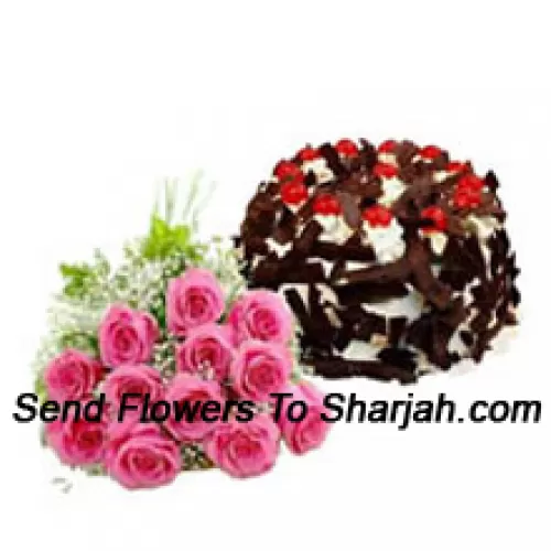 <b>Product Description</b><br><br>Bunch Of 12 Pink Roses Along With 1 Kg Chocolate Crisp Cake<br><br><b>Delivery Information</b><br><br>* The design and packaging of the product can always vary and is subject to the availability of flowers and other products available at the time of delivery.<br><br>* The "Time selected is treated as a preference/request and is not a fixed time for delivery". We only guarantee delivery on a "Specified Date" and not within a specified "Time Frame".