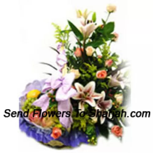 <b>Product Description</b><br><br>3 Kg (6.6 Lbs) Assorted Fresh Fruit Basket With Assorted Flowers<br><br><b>Delivery Information</b><br><br>* The design and packaging of the product can always vary and is subject to the availability of flowers and other products available at the time of delivery.<br><br>* The "Time selected is treated as a preference/request and is not a fixed time for delivery". We only guarantee delivery on a "Specified Date" and not within a specified "Time Frame".