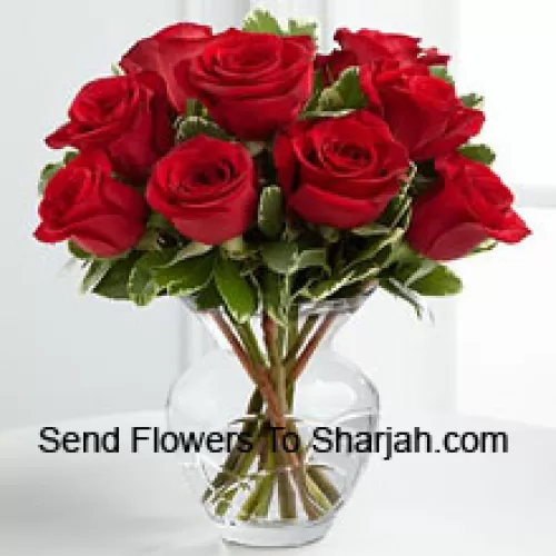 <b>Product Description</b><br><br>10 Red Roses With Some Ferns In A Vase<br><br><b>Delivery Information</b><br><br>* The design and packaging of the product can always vary and is subject to the availability of flowers and other products available at the time of delivery.<br><br>* The "Time selected is treated as a preference/request and is not a fixed time for delivery". We only guarantee delivery on a "Specified Date" and not within a specified "Time Frame".