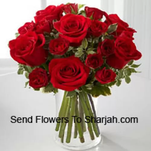 <b>Product Description</b><br><br>18 Red Colored Roses In A Glass Vase<br><br><b>Delivery Information</b><br><br>* The design and packaging of the product can always vary and is subject to the availability of flowers and other products available at the time of delivery.<br><br>* The "Time selected is treated as a preference/request and is not a fixed time for delivery". We only guarantee delivery on a "Specified Date" and not within a specified "Time Frame".