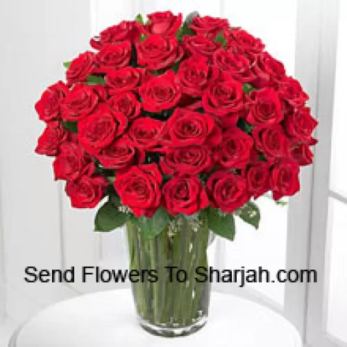 <b>Product Description</b><br><br>50 Red Roses In A Vase<br><br><b>Delivery Information</b><br><br>* The design and packaging of the product can always vary and is subject to the availability of flowers and other products available at the time of delivery.<br><br>* The "Time selected is treated as a preference/request and is not a fixed time for delivery". We only guarantee delivery on a "Specified Date" and not within a specified "Time Frame".