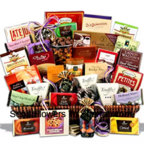 <b>Product Description</b><br><br>This giant chocolate gift basket is loaded with thirty of our favorite chocolate indulgences that are guaranteed to quench an army of chocolate lovers cravings! We create this masterpiece with only the finest award-winning gourmet chocolate delicacies sourced from around the globe. The result of our efforts is a chocolate gift basket unrivalled in the gift world! Inside they will discover the finest the confectionery world has to offer from the top brands  (Please Note That We Reserve The Right To Substitute Any Product With A Suitable Product Of Equal Value In Case Of Non-Availability Of A Certain Product)<br><br><b>Delivery Information</b><br><br>* The design and packaging of the product can always vary and is subject to the availability of flowers and other products available at the time of delivery.<br><br>* The "Time selected is treated as a preference/request and is not a fixed time for delivery". We only guarantee delivery on a "Specified Date" and not within a specified "Time Frame".